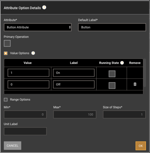 LED Attribute Options